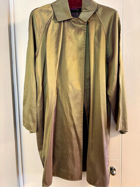 Mycra Pac Lightweight Overcoat - Iridescent Chartreuse Green Color - Size M